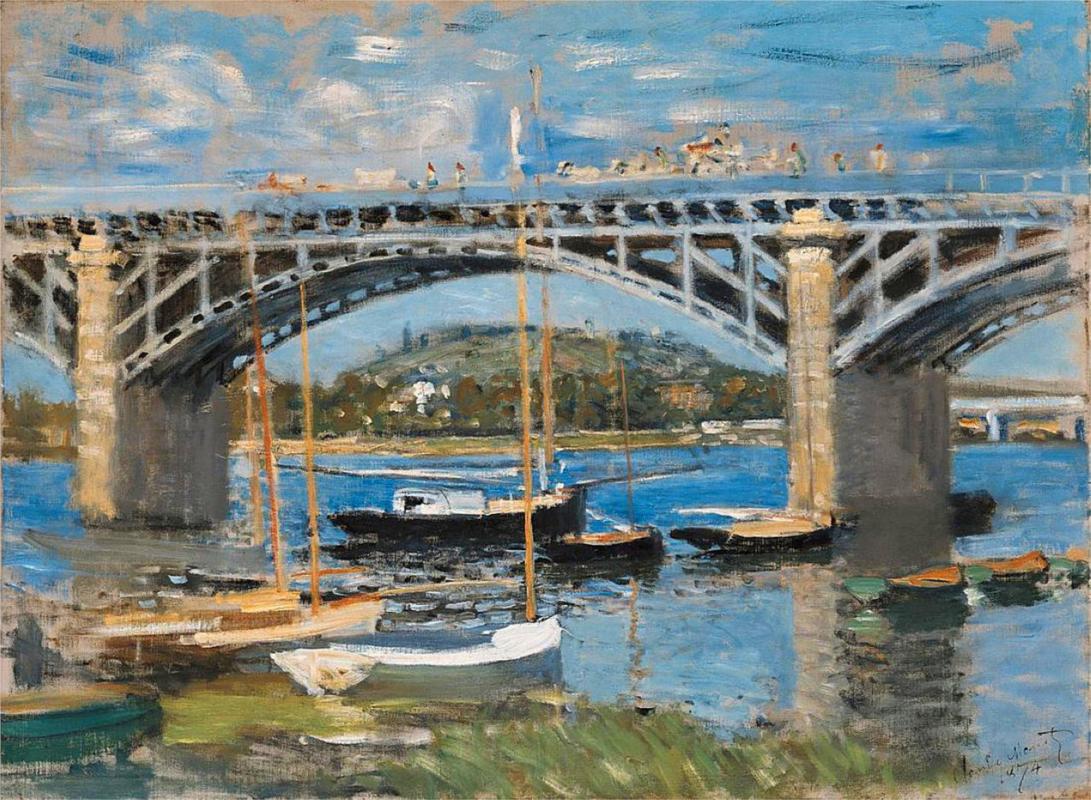 The Bridge over the Seine - Claude Monet Paintings